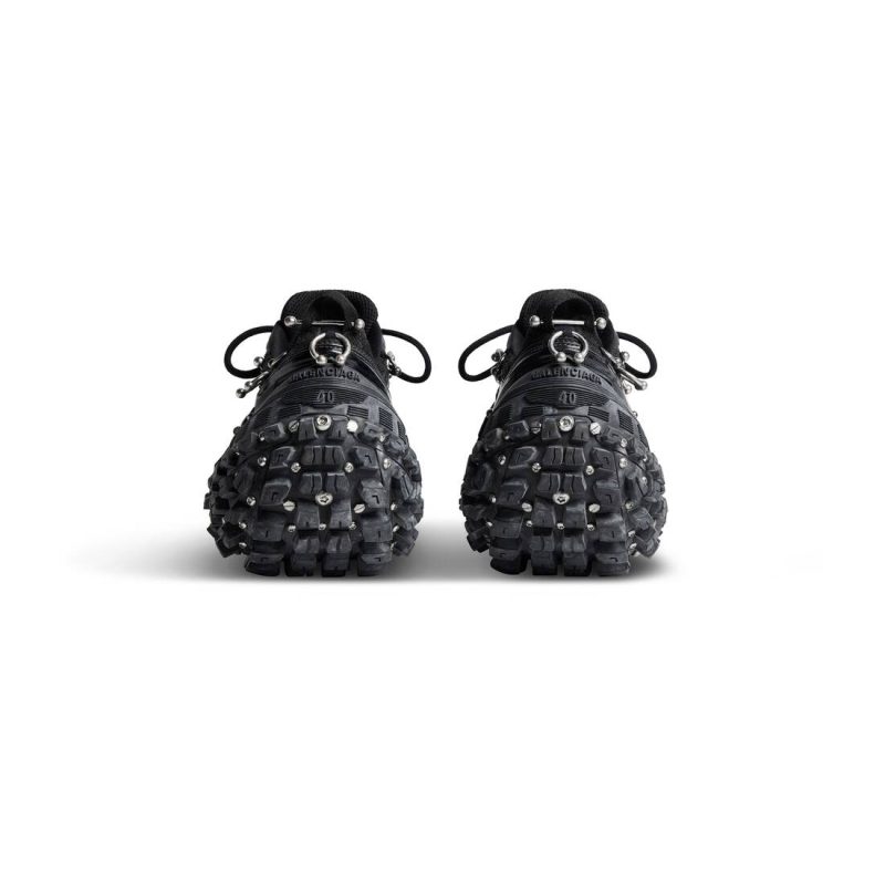 Womens Bouncer Screw Sneaker With Piercings  in Black - Image 6