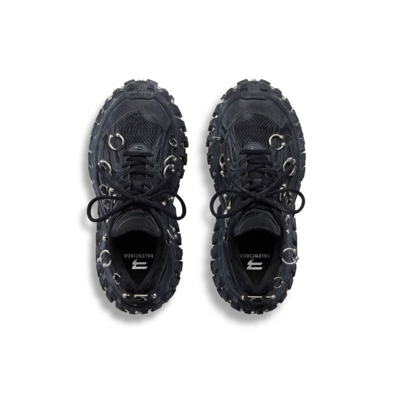 Womens Bouncer Screw Sneaker With Piercings  in Black - Image 7