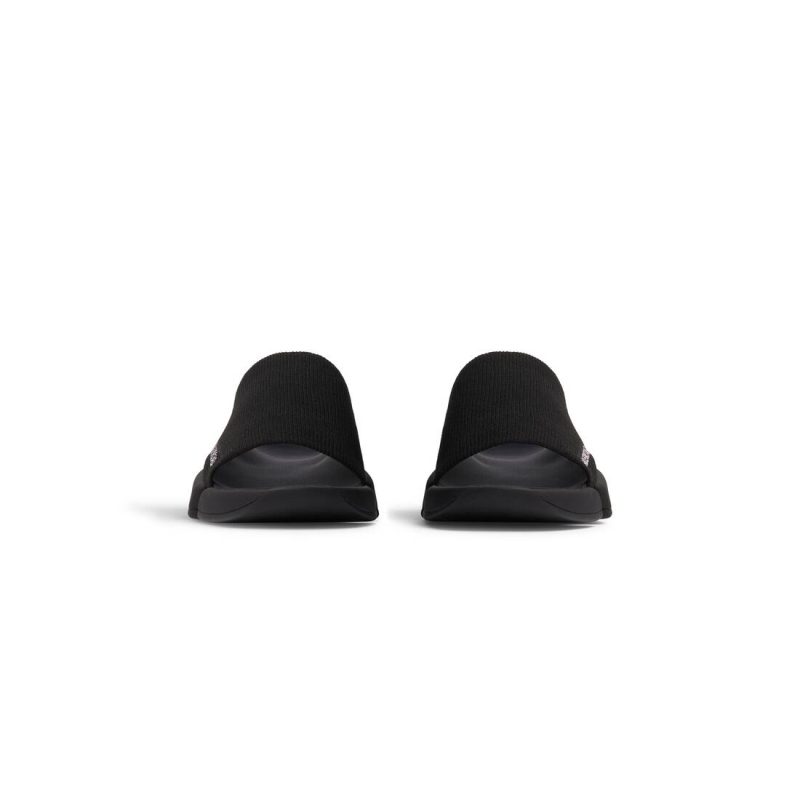 Mens Speed 2.0 Recycled Knit Slide Sandal in Black - Image 4