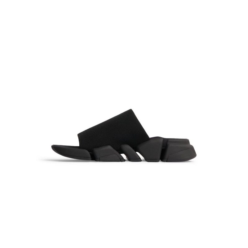 Mens Speed 2.0 Recycled Knit Slide Sandal in Black - Image 5