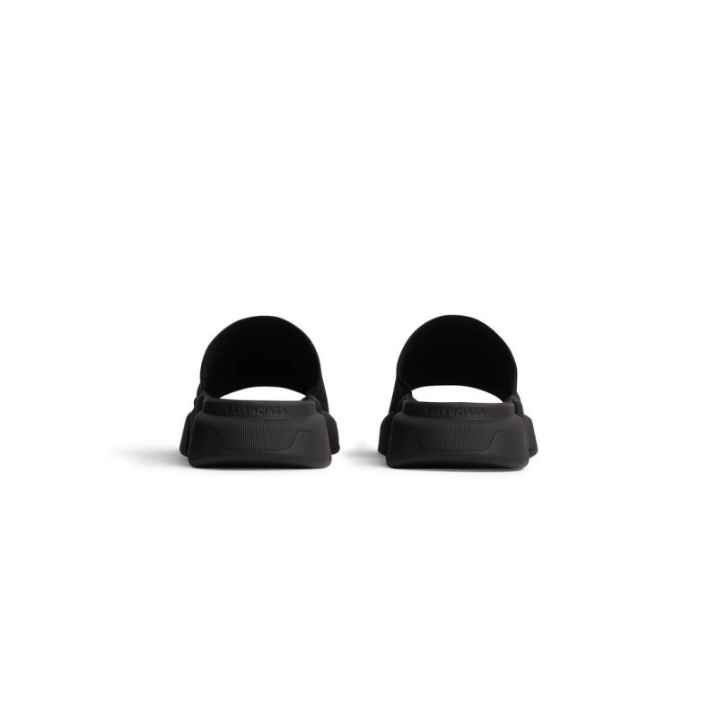 Mens Speed 2.0 Recycled Knit Slide Sandal in Black - Image 6