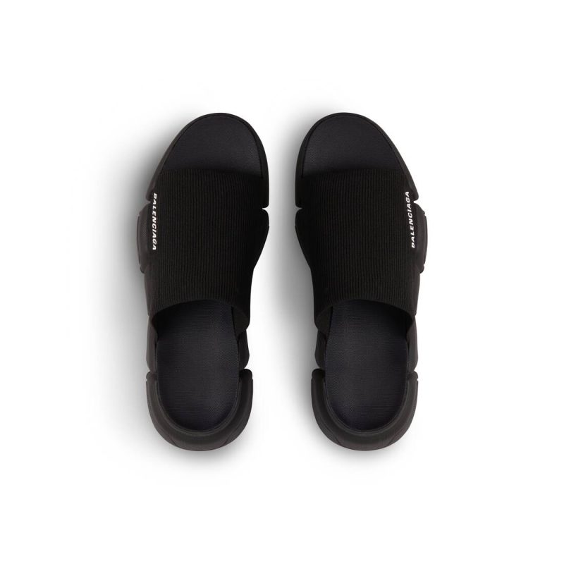 Mens Speed 2.0 Recycled Knit Slide Sandal in Black - Image 7