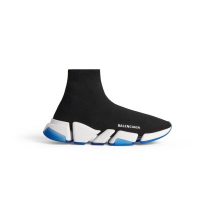 Mens Speed 2.0 Clear Sole Recycled Knit Sneaker in Black