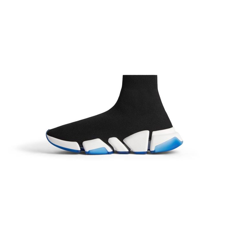 Mens Speed 2.0 Clear Sole Recycled Knit Sneaker in Black - Image 5