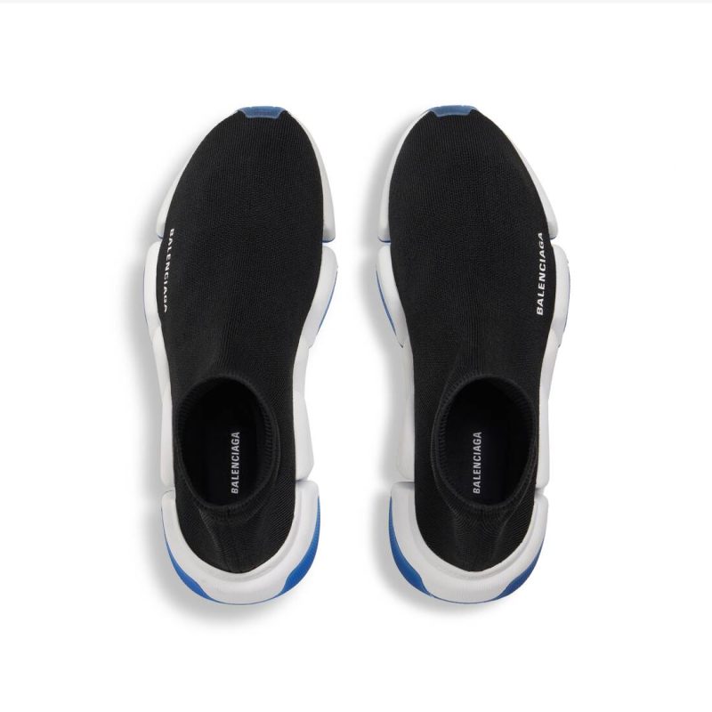 Mens Speed 2.0 Clear Sole Recycled Knit Sneaker in Black - Image 7