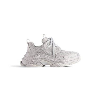 Womens Triple S Sneaker With Rhinestones  in Light Grey