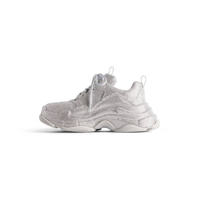 Womens Triple S Sneaker With Rhinestones  in Light Grey - Image 5