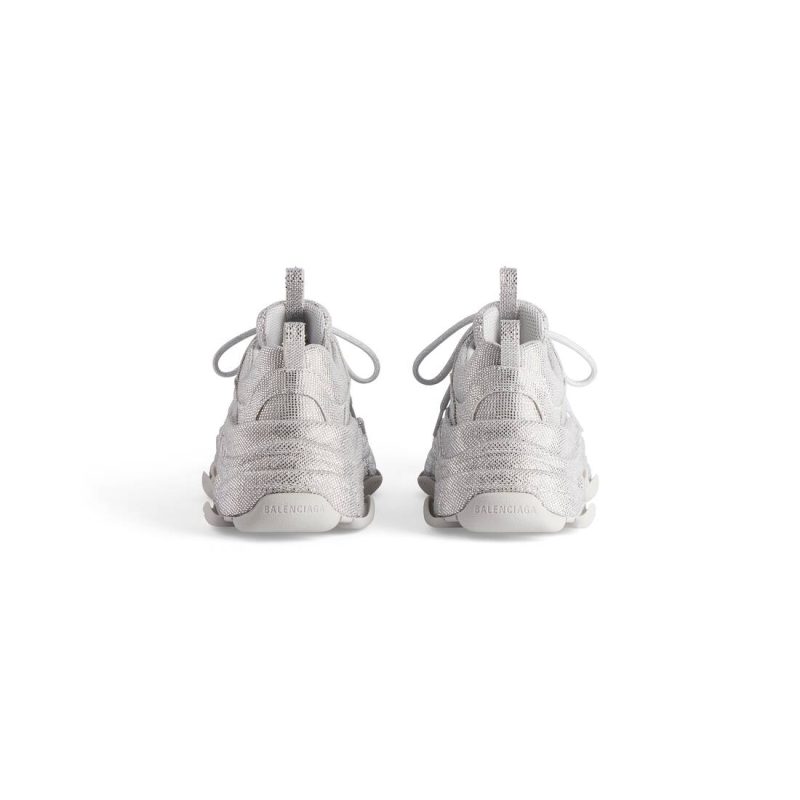 Womens Triple S Sneaker With Rhinestones  in Light Grey - Image 6