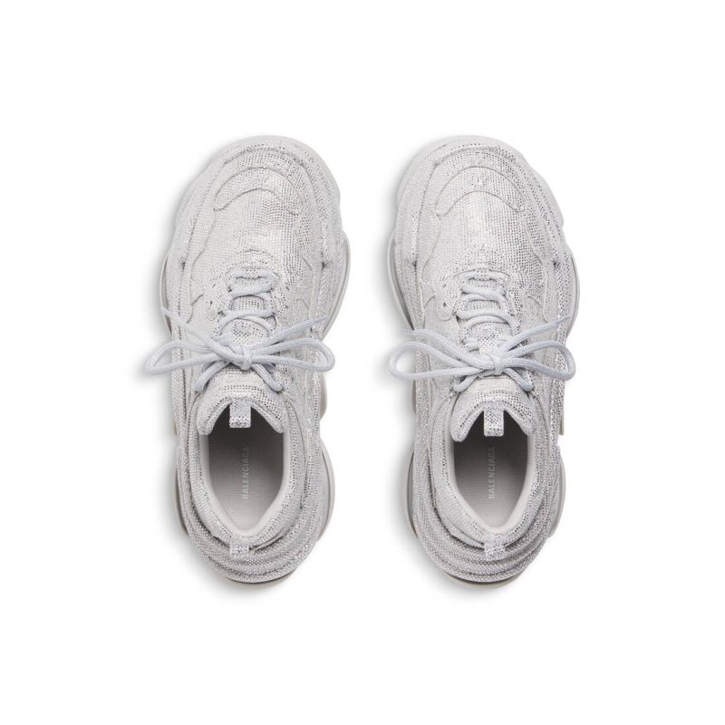 Womens Triple S Sneaker With Rhinestones  in Light Grey - Image 7