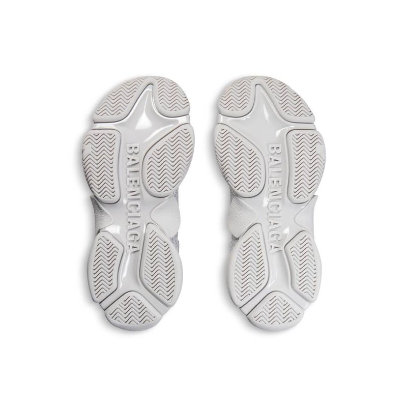 Womens Triple S Sneaker With Rhinestones  in Light Grey - Image 8