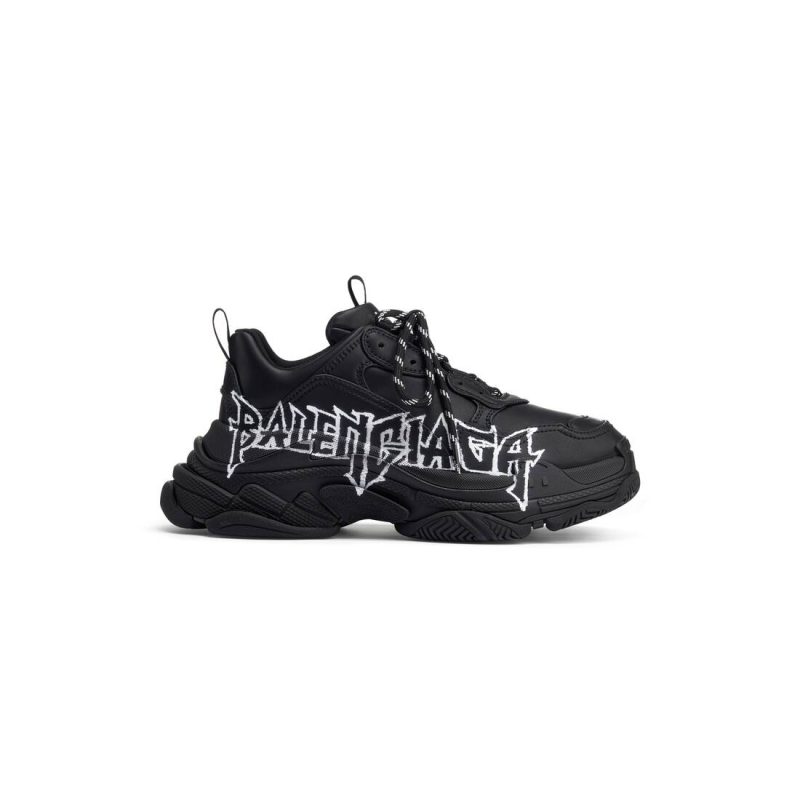 Womens Triple S Sneaker Diy Metal  in Black/white