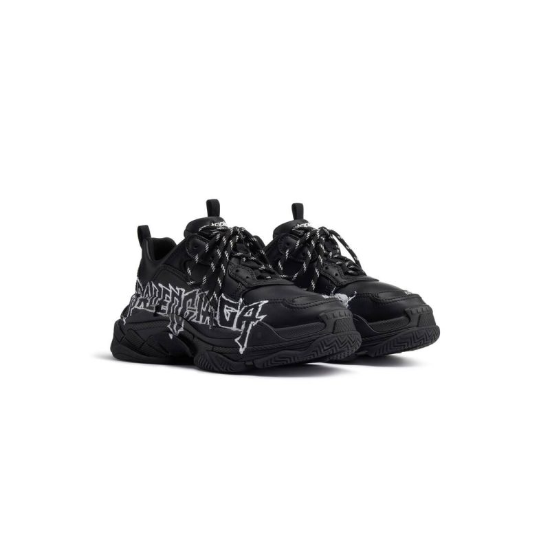 Womens Triple S Sneaker Diy Metal  in Black/white - Image 2