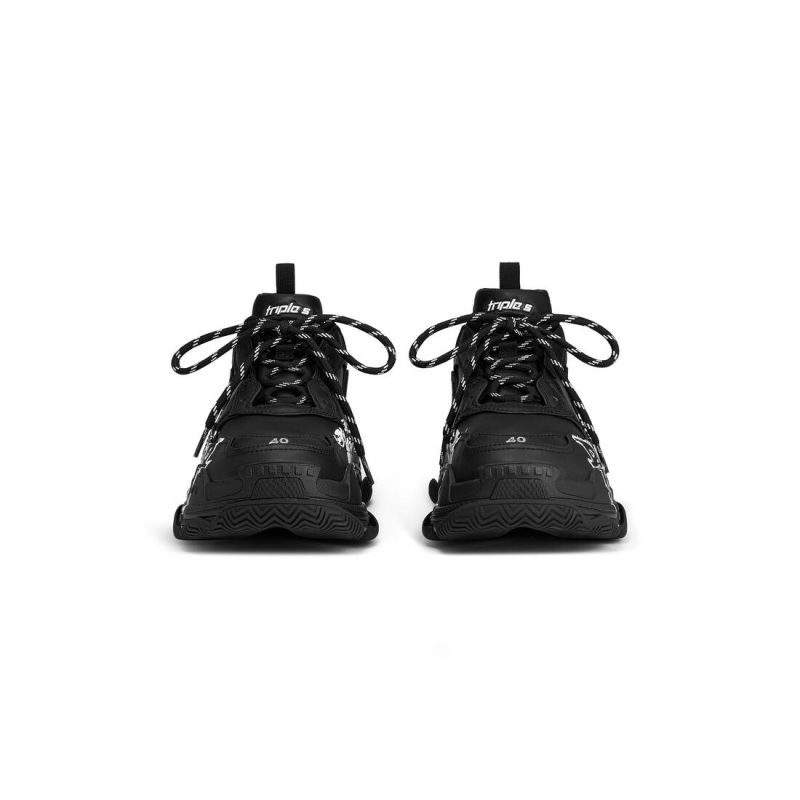 Womens Triple S Sneaker Diy Metal  in Black/white - Image 4