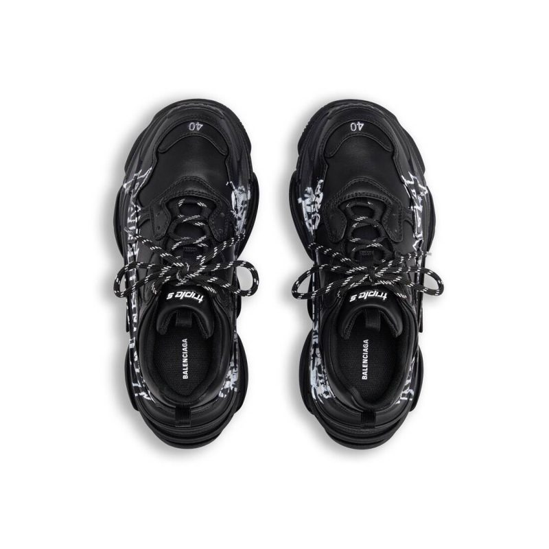 Womens Triple S Sneaker Diy Metal  in Black/white - Image 7