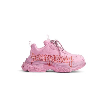 Womens Triple S Sneaker Diy Metal  in Pink/black/red