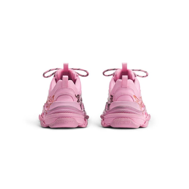 Womens Triple S Sneaker Diy Metal  in Pink/black/red - Image 6