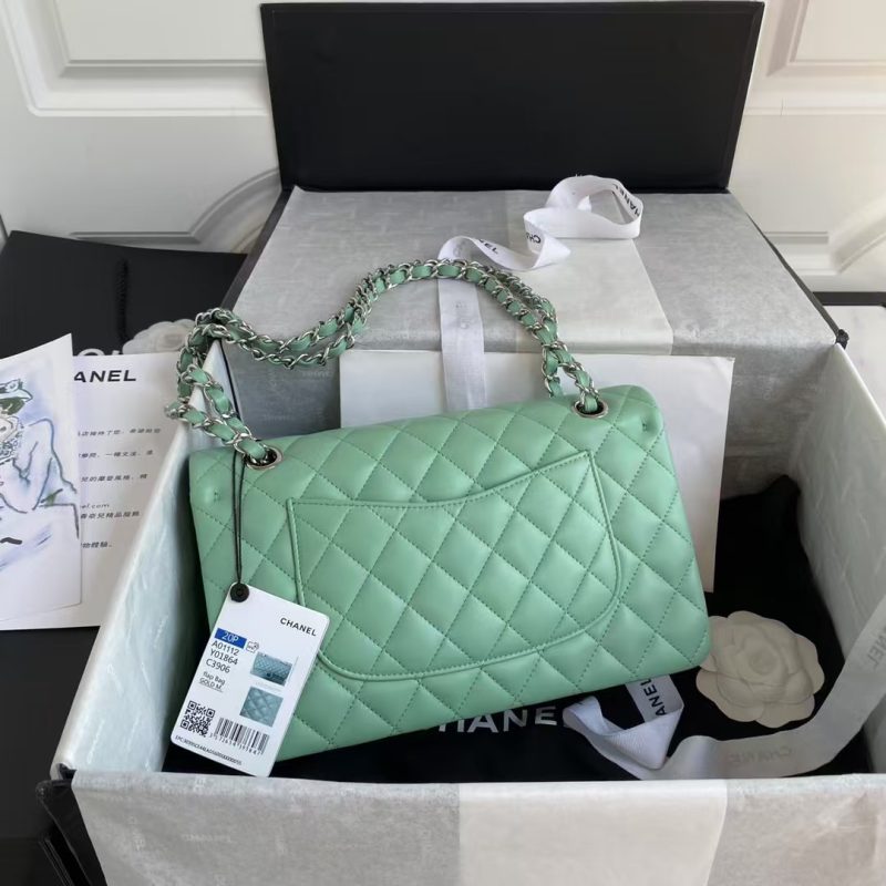 Chanel Classic 11.12 Handbag Silver Hardware - Image 2