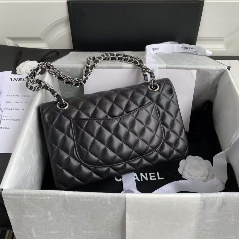 Chanel Classic 11.12 Handbag Silver Hardware - Image 2