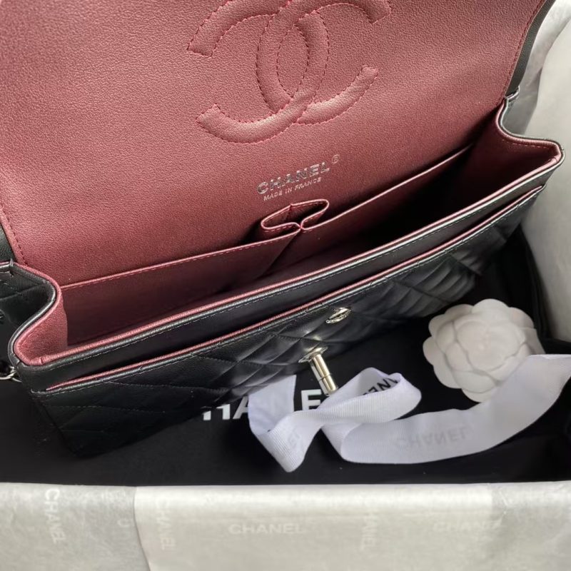 Chanel Classic 11.12 Handbag Silver Hardware - Image 6