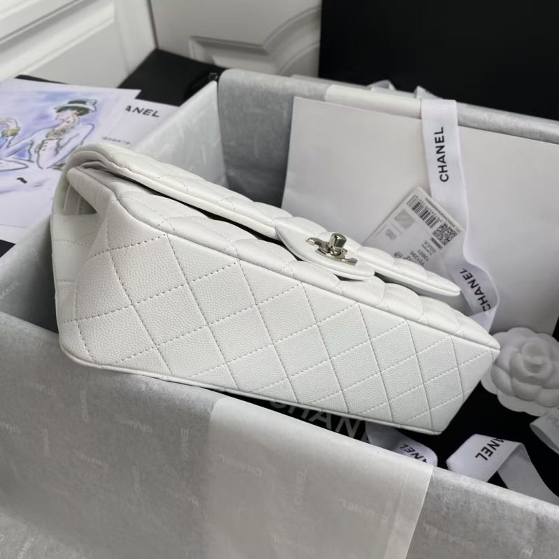 Chanel Classic 11.12 Handbag Silver Hardware - Image 3