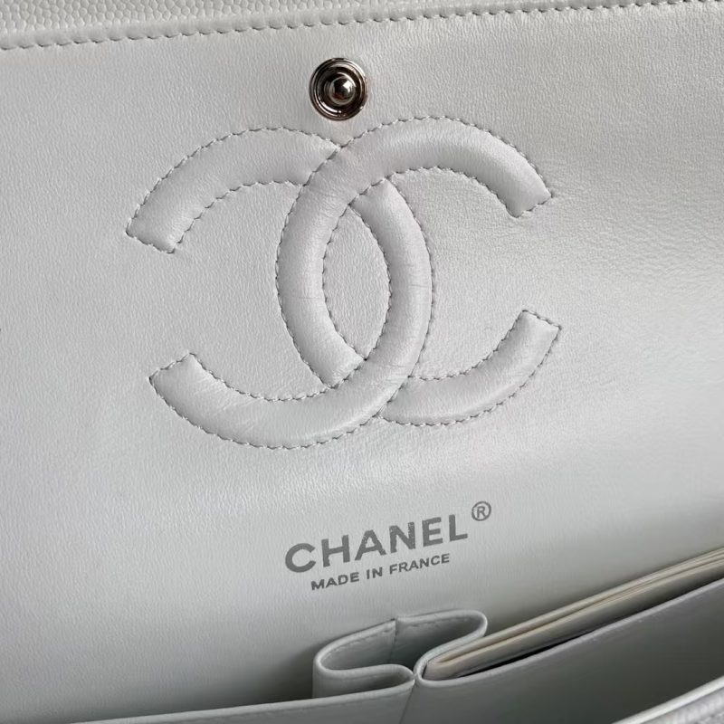 Chanel Classic 11.12 Handbag Silver Hardware - Image 6