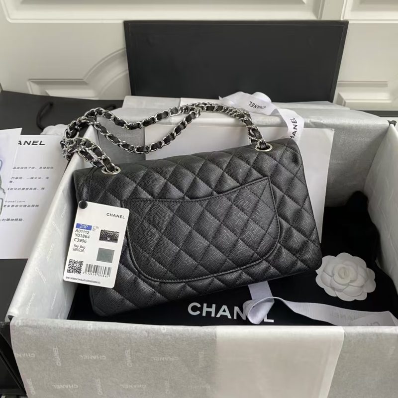 Chanel Classic 11.12 Handbag Caviar Silver Hardware - Image 2