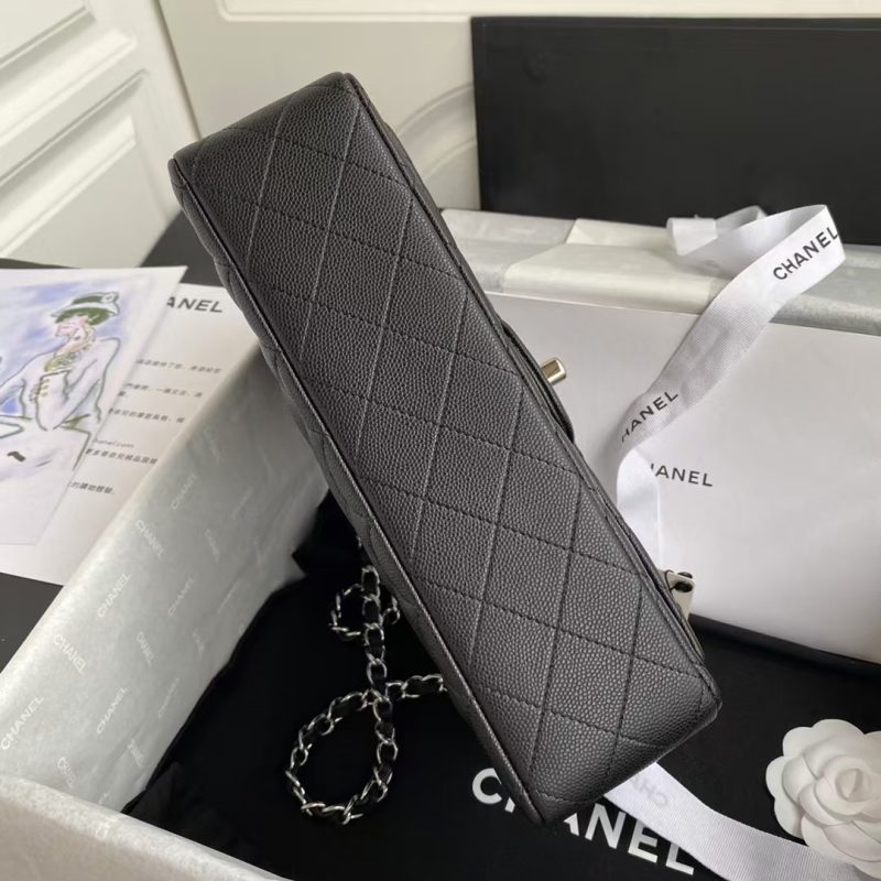 Chanel Classic 11.12 Handbag Caviar Silver Hardware - Image 4