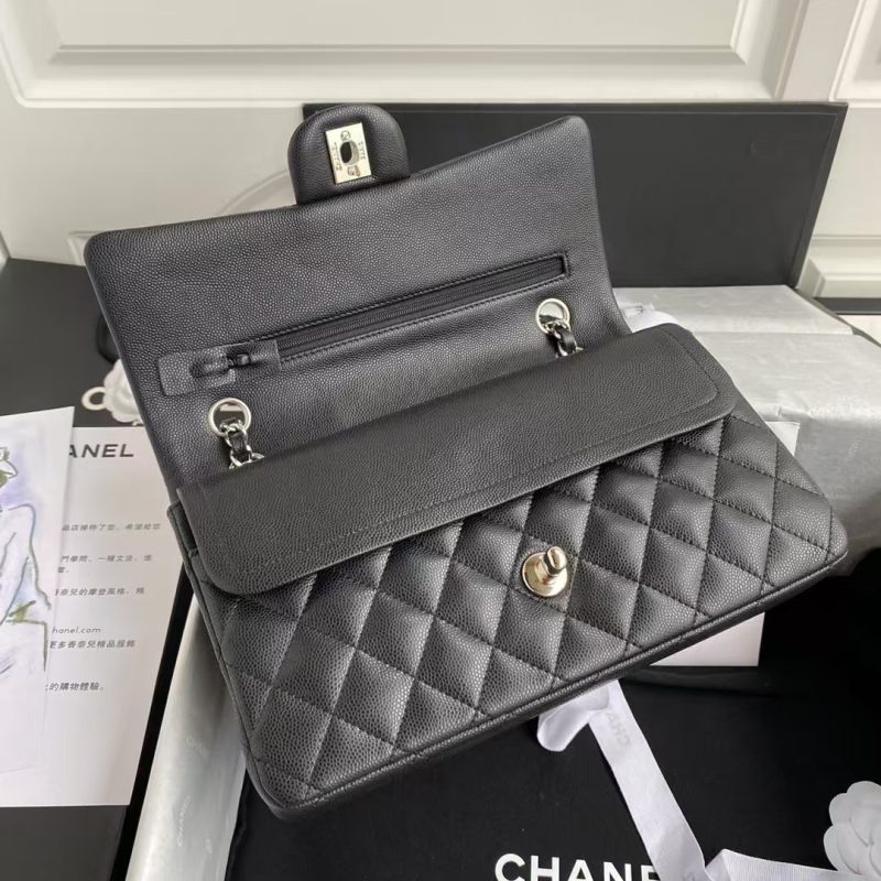 Chanel Classic 11.12 Handbag Caviar Silver Hardware - Image 5