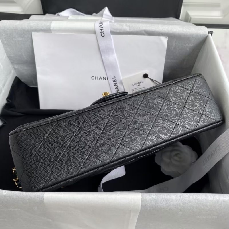 Chanel Classic 11.12 Handbag Caviar Gold Hardware - Image 4
