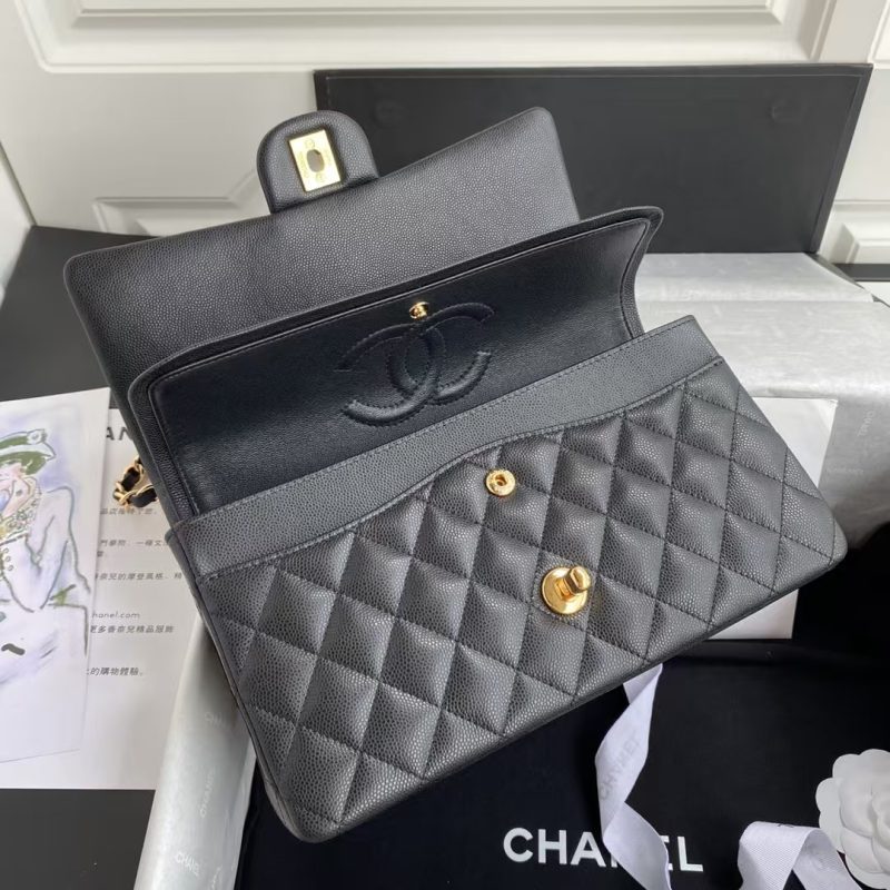Chanel Classic 11.12 Handbag Caviar Gold Hardware - Image 5