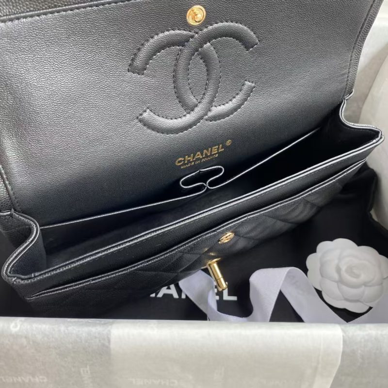 Chanel Classic 11.12 Handbag Caviar Gold Hardware - Image 6