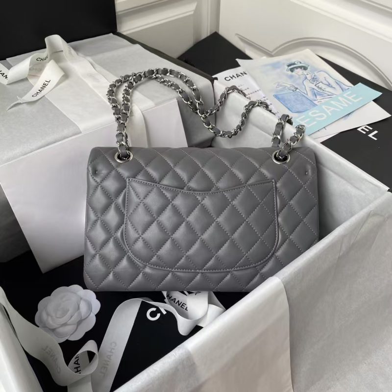 Chanel Classic 11.12 Handbag Silver Hardware - Image 2