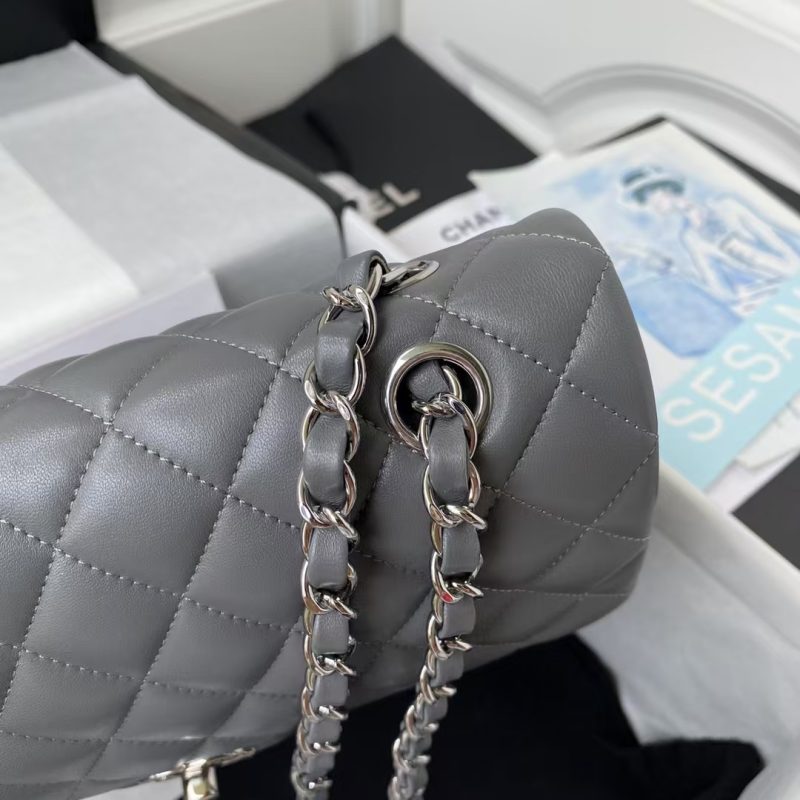 Chanel Classic 11.12 Handbag Silver Hardware - Image 6