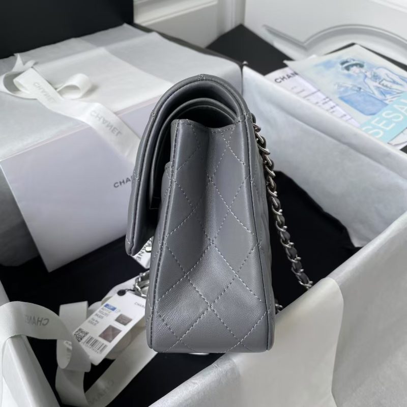 Chanel Classic 11.12 Handbag Silver Hardware - Image 3