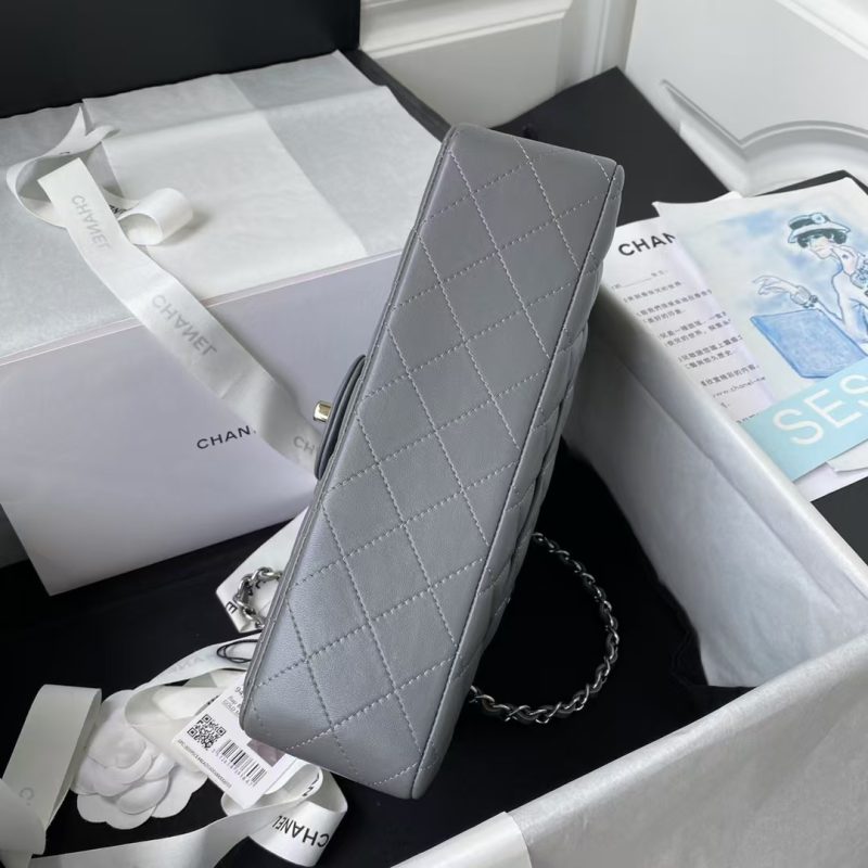 Chanel Classic 11.12 Handbag Silver Hardware - Image 4