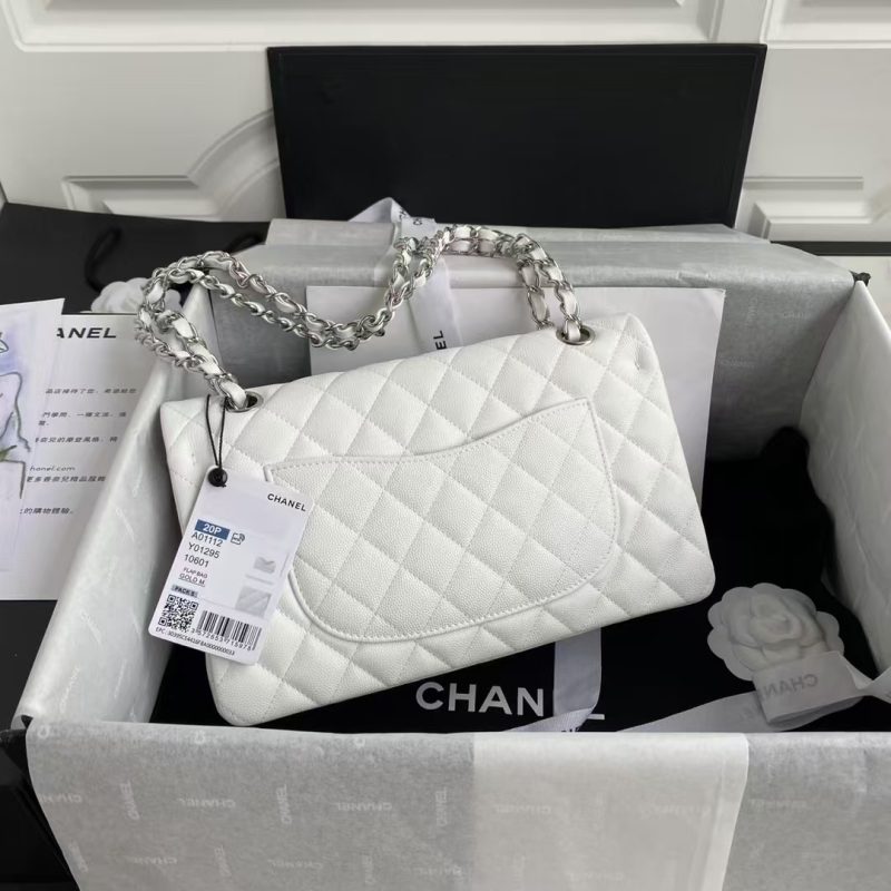 Chanel Classic 11.12 Handbag Caviar Silver Hardware - Image 2