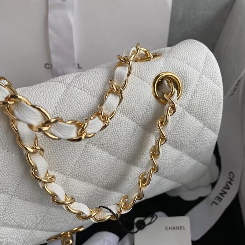 Chanel Classic 11.12 Handbag Caviar Gold Hardware - Image 3
