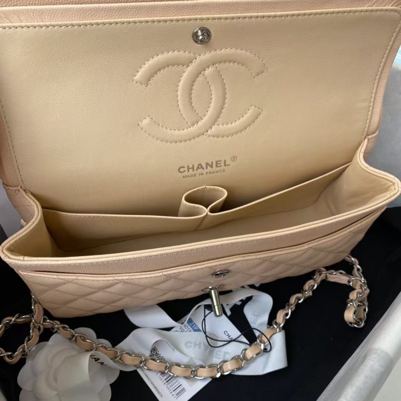 Chanel Classic 11.12 Handbag Caviar Silver Hardware - Image 6