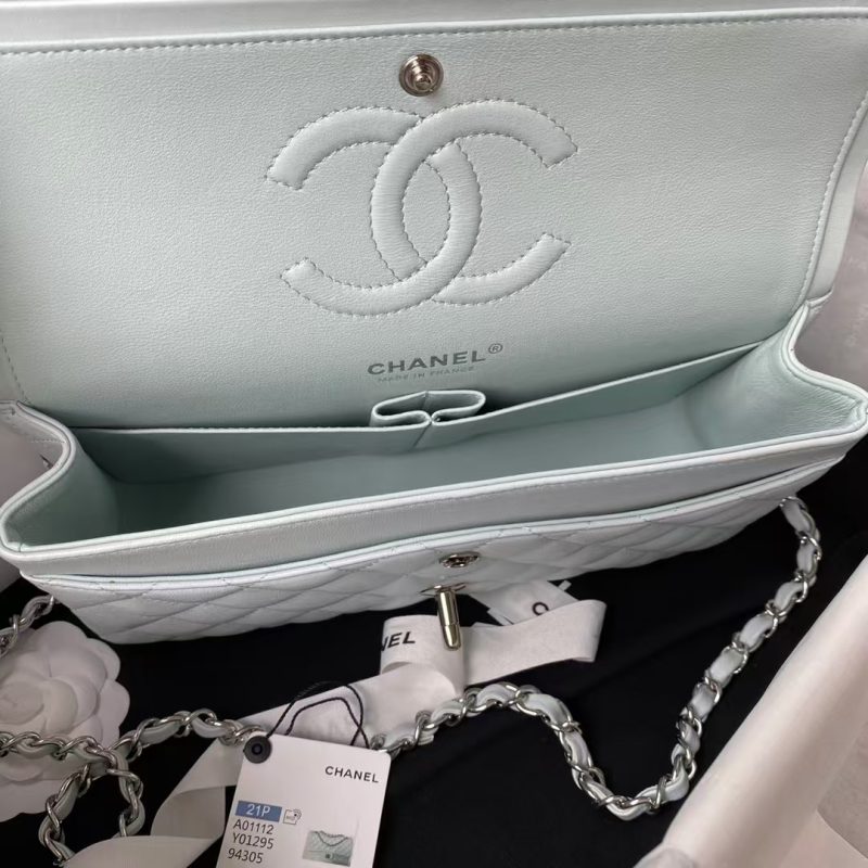 Chanel Classic 11.12 Handbag Silver Hardware - Image 3