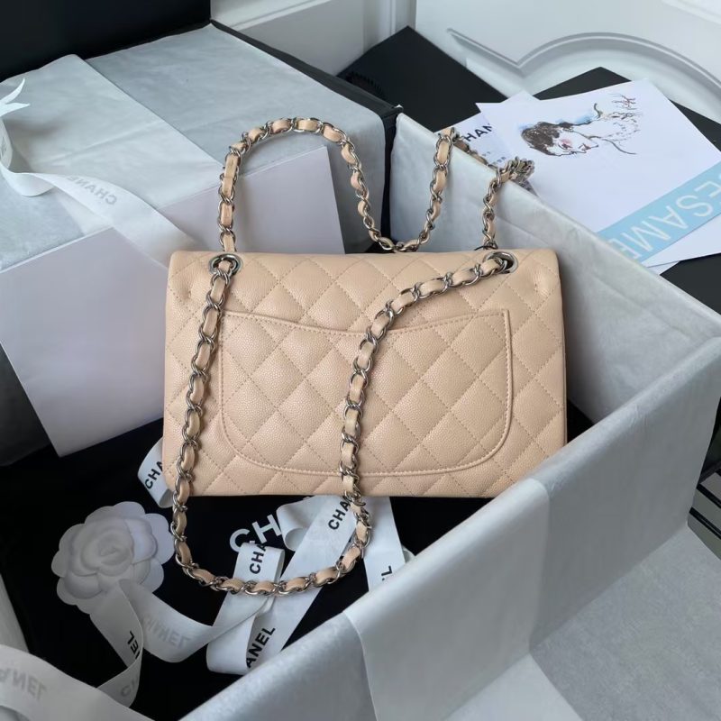 Chanel Small Classic Handbag Caviar Silver Hardware - Image 2