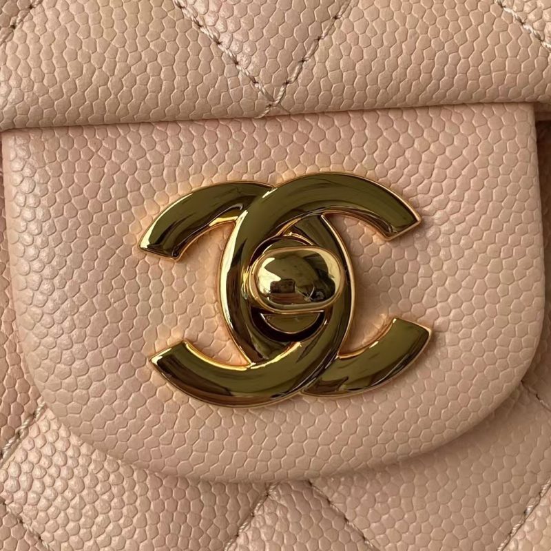 Chanel Small Classic Handbag Caviar Gold Hardware - Image 3