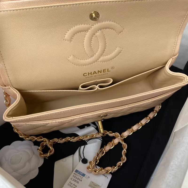 Chanel Small Classic Handbag Caviar Gold Hardware - Image 5