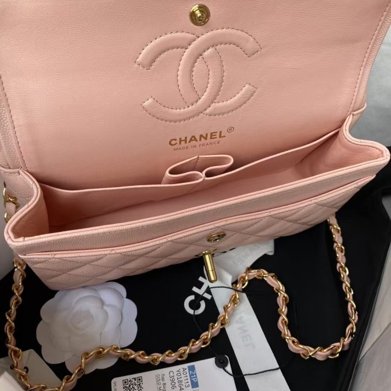 Chanel Small Classic Handbag Caviar Gold Hardware - Image 7