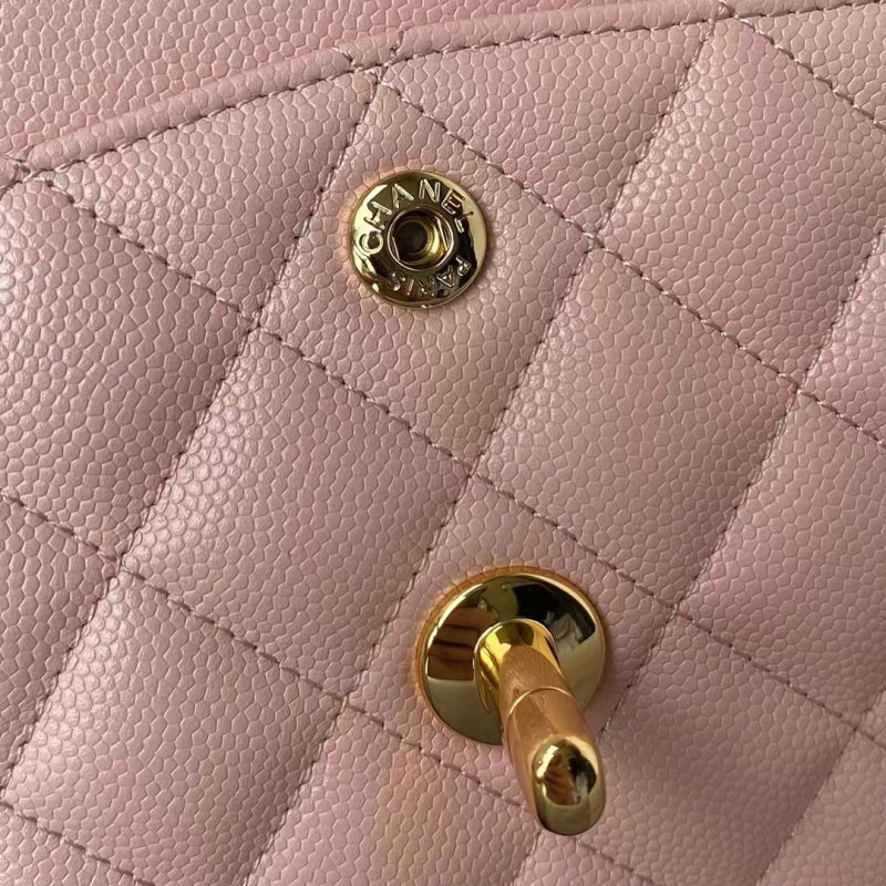 Chanel Small Classic Handbag Caviar Gold Hardware - Image 6
