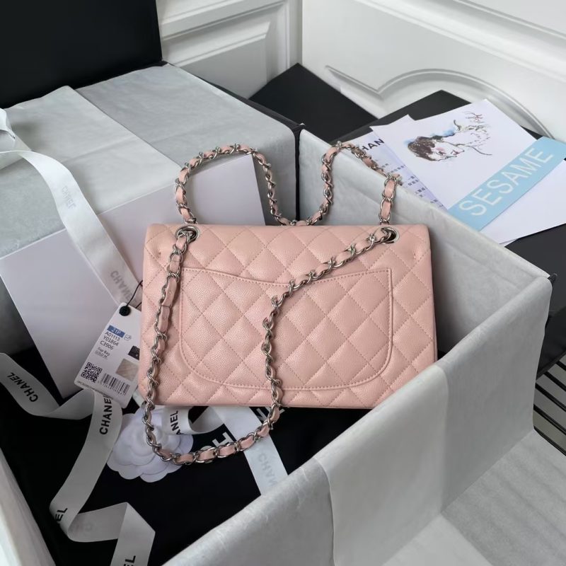 Chanel Small Classic Handbag Caviar Silver Hardware - Image 2