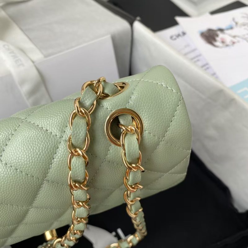 Chanel Small Classic Handbag Caviar Gold Hardware - Image 4