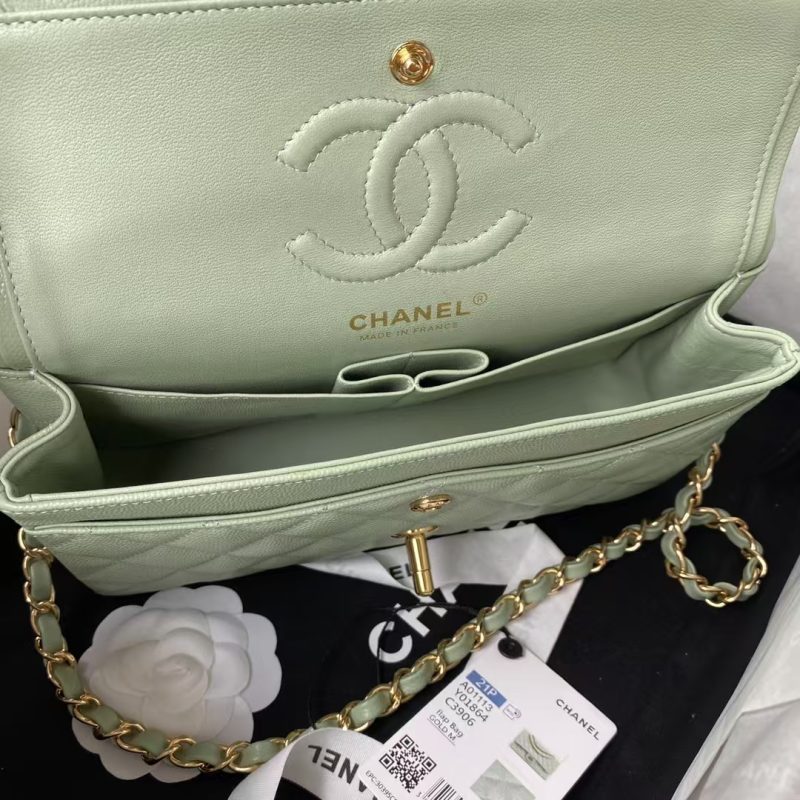 Chanel Small Classic Handbag Caviar Gold Hardware - Image 7