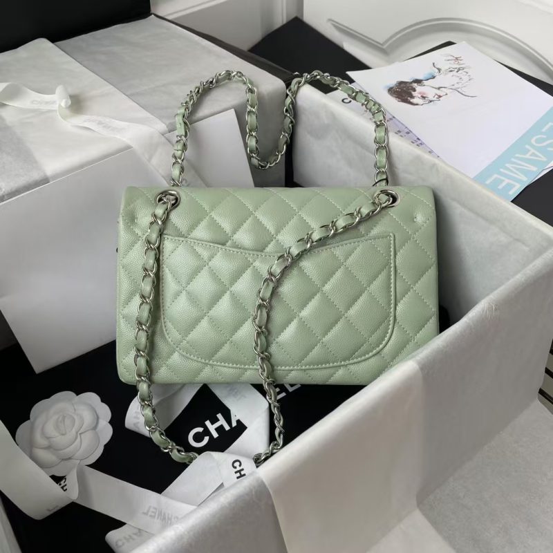 Chanel Small Classic Handbag Caviar Silver Hardware - Image 2