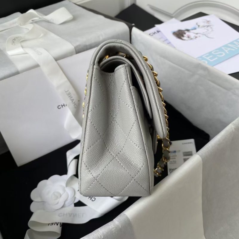 Chanel Small Classic Handbag Caviar Gold Hardware - Image 5