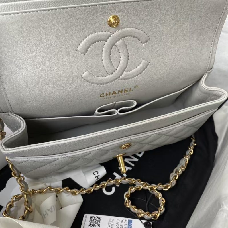 Chanel Small Classic Handbag Caviar Gold Hardware - Image 6
